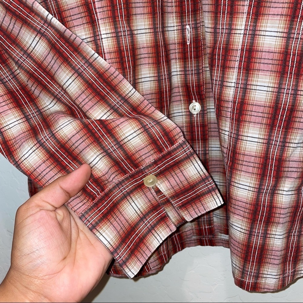 Pendleton Rust Colored Plaid Button Down Shirt - image 2